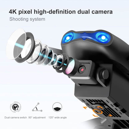 Drone HD Dual Camera, WiFi FPV Foldable RC Quadcopter - A-1 Thread Vault