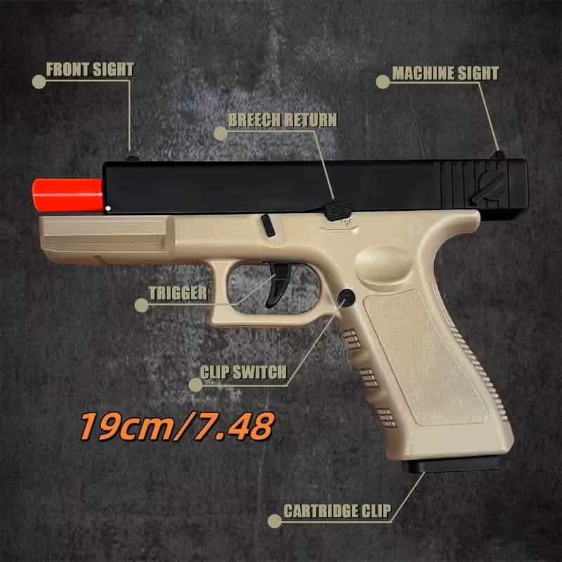 Semi-Automatic Foam Bullet Toy Pistol for Kids (8+) - A-1 Thread Vault
