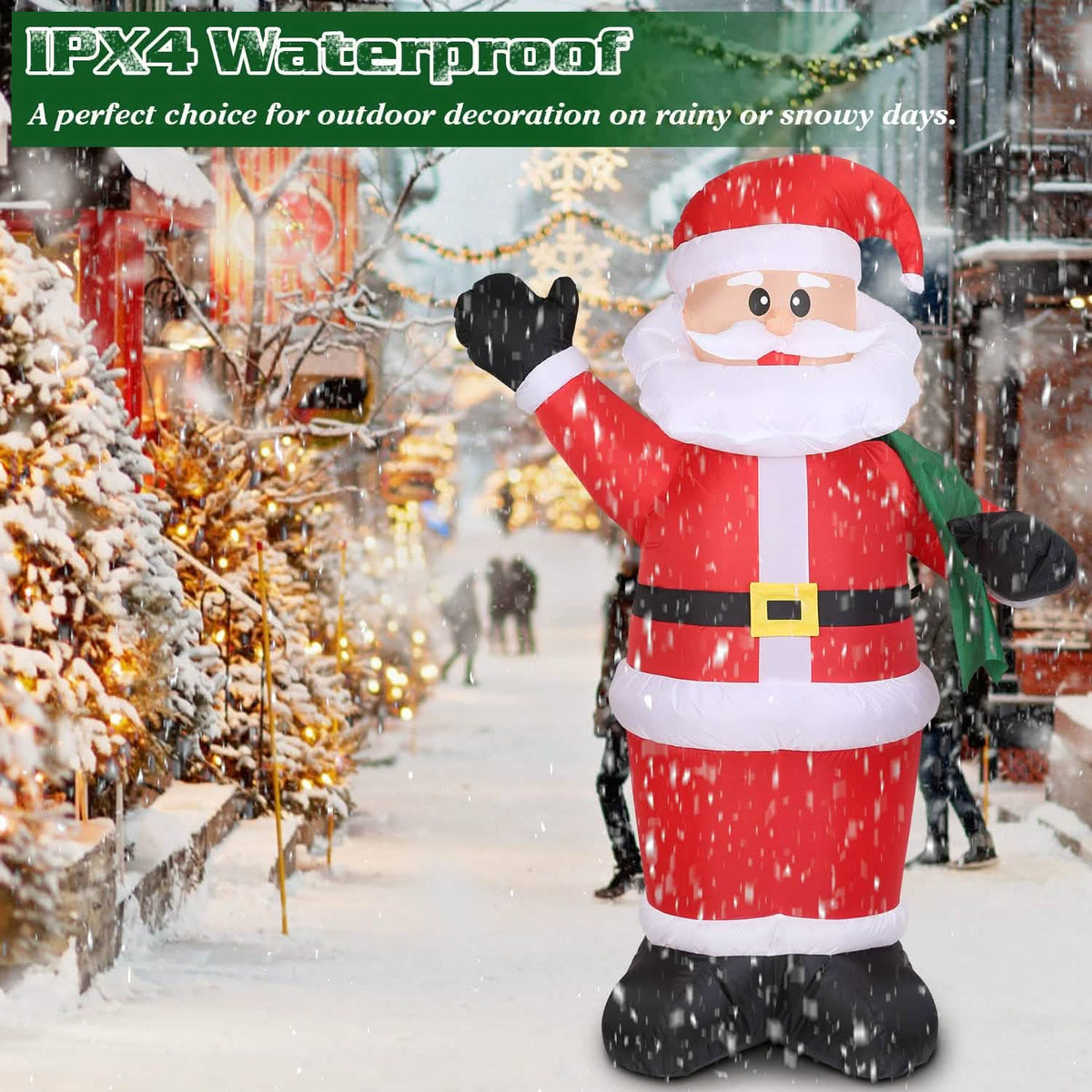6.4ft Inflatable Christmas Giant Santa Claus - A-1 Thread Vault