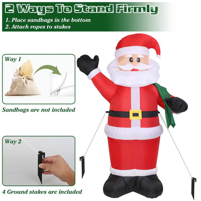 6.4ft Inflatable Christmas Giant Santa Claus - A-1 Thread Vault
