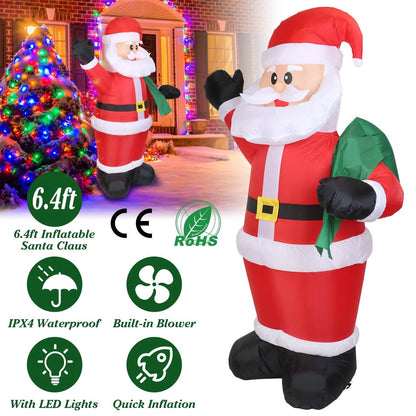 6.4ft Inflatable Christmas Giant Santa Claus - A-1 Thread Vault