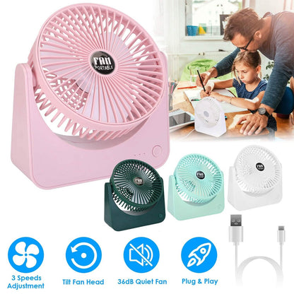 6.5" Desk Fan USB Powered 3 Speeds - A-1 Thread Vault