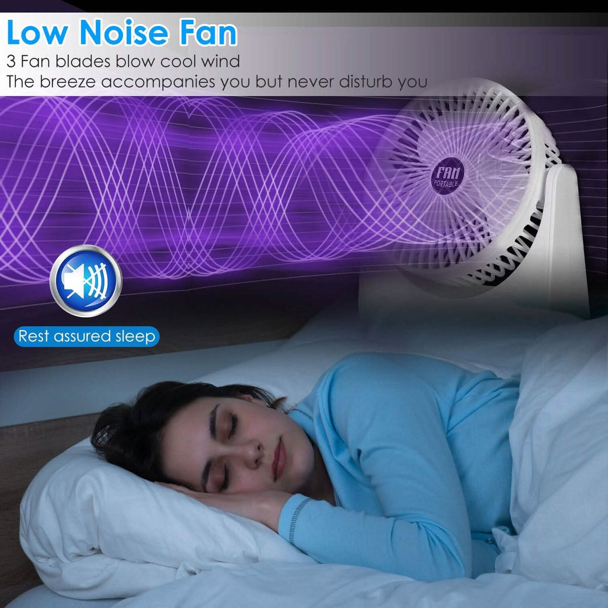 6.5" Desk Fan USB Powered 3 Speeds - A-1 Thread Vault
