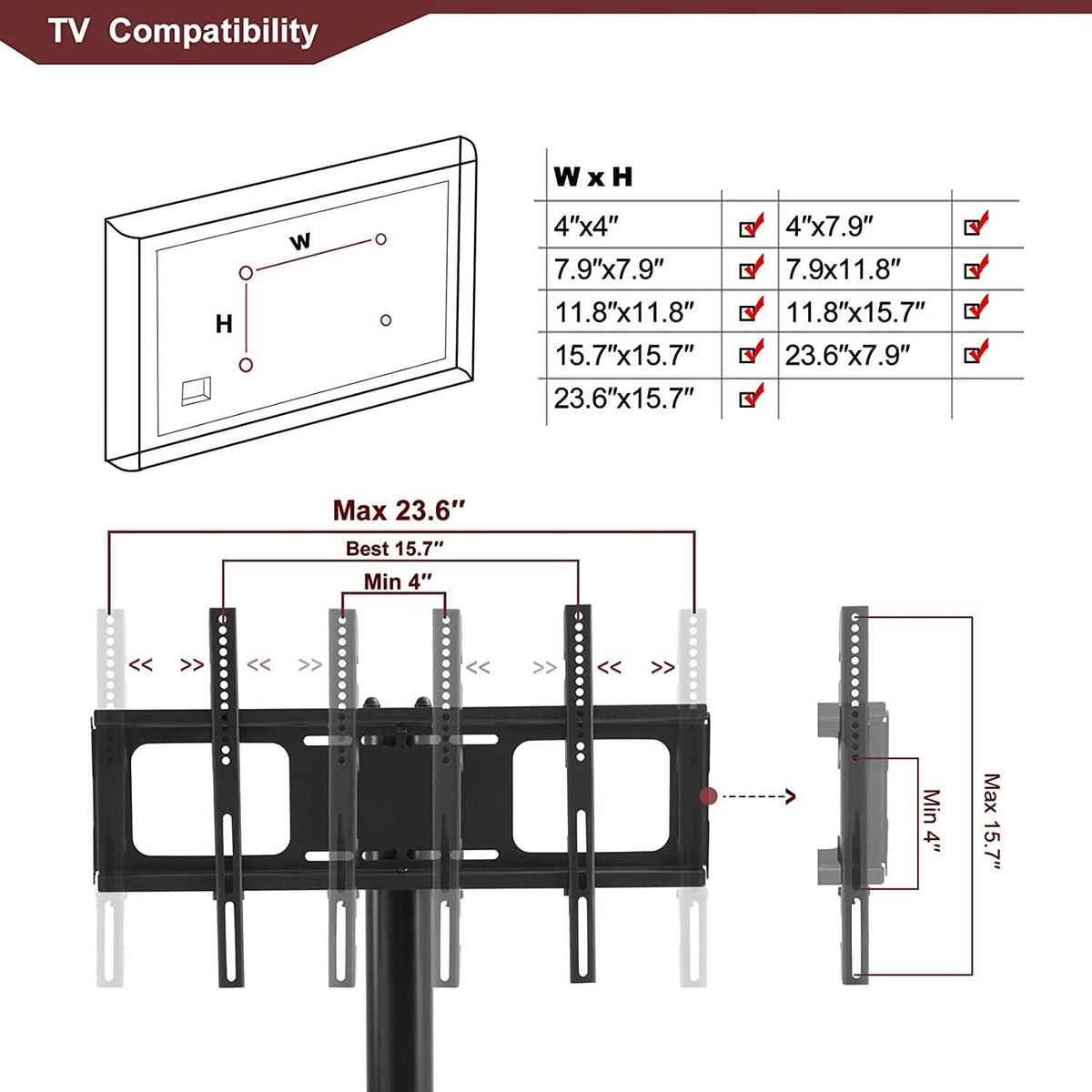 65-Inch Universal TV Stand - A-1 Thread Vault