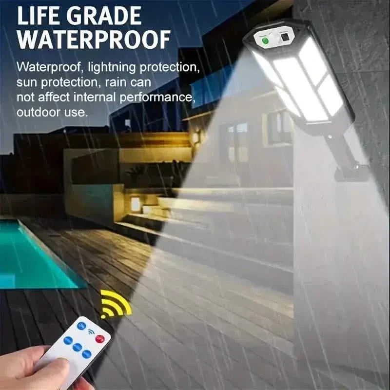 6500K Bright LED Solar Wall Light 3 Lighting Mode Light - A-1 Thread Vault