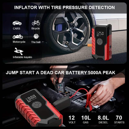 Portable 12V Car Jump Starter, Battery Charger, Air Pump (LED Display) - A-1 Thread Vault