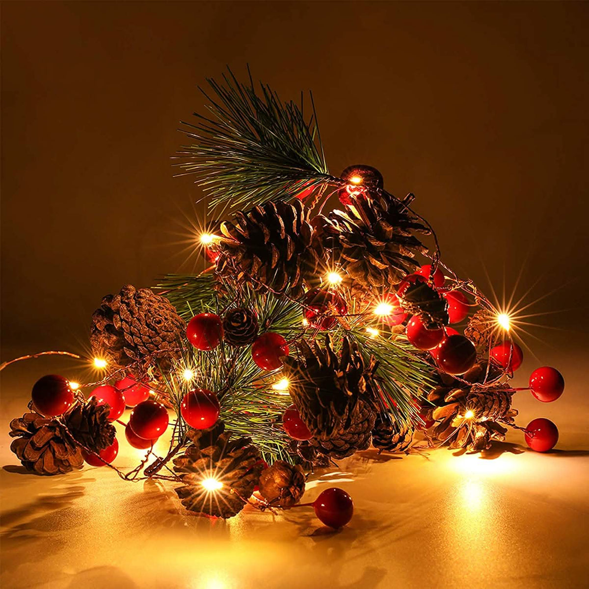 6.5Ft. 20 LED Christmas Garland with Lights - A-1 Thread Vault