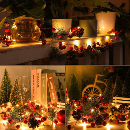 6.5Ft. 20 LED Christmas Garland with Lights - A-1 Thread Vault