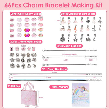 66-Pieces: Charm Bracelet Making Kit - A-1 Thread Vault
