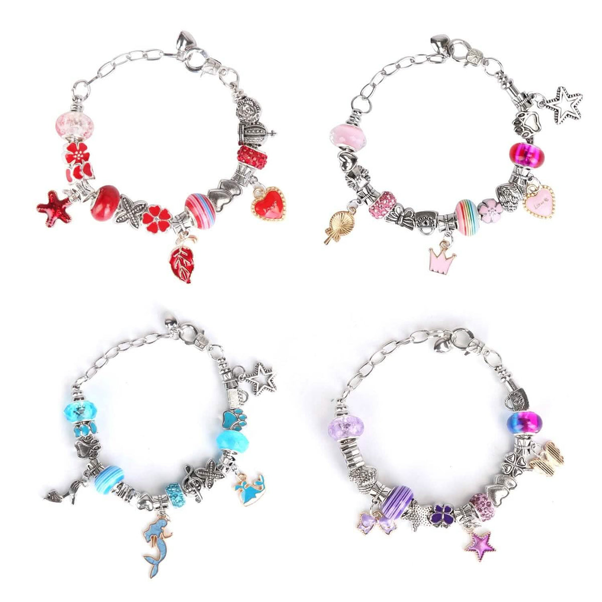 66-Pieces: Charm Bracelet Making Kit - A-1 Thread Vault