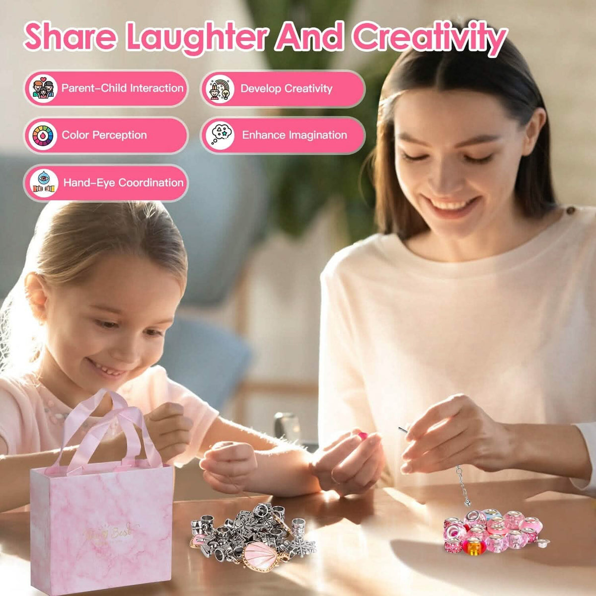 66-Pieces: Charm Bracelet Making Kit - A-1 Thread Vault