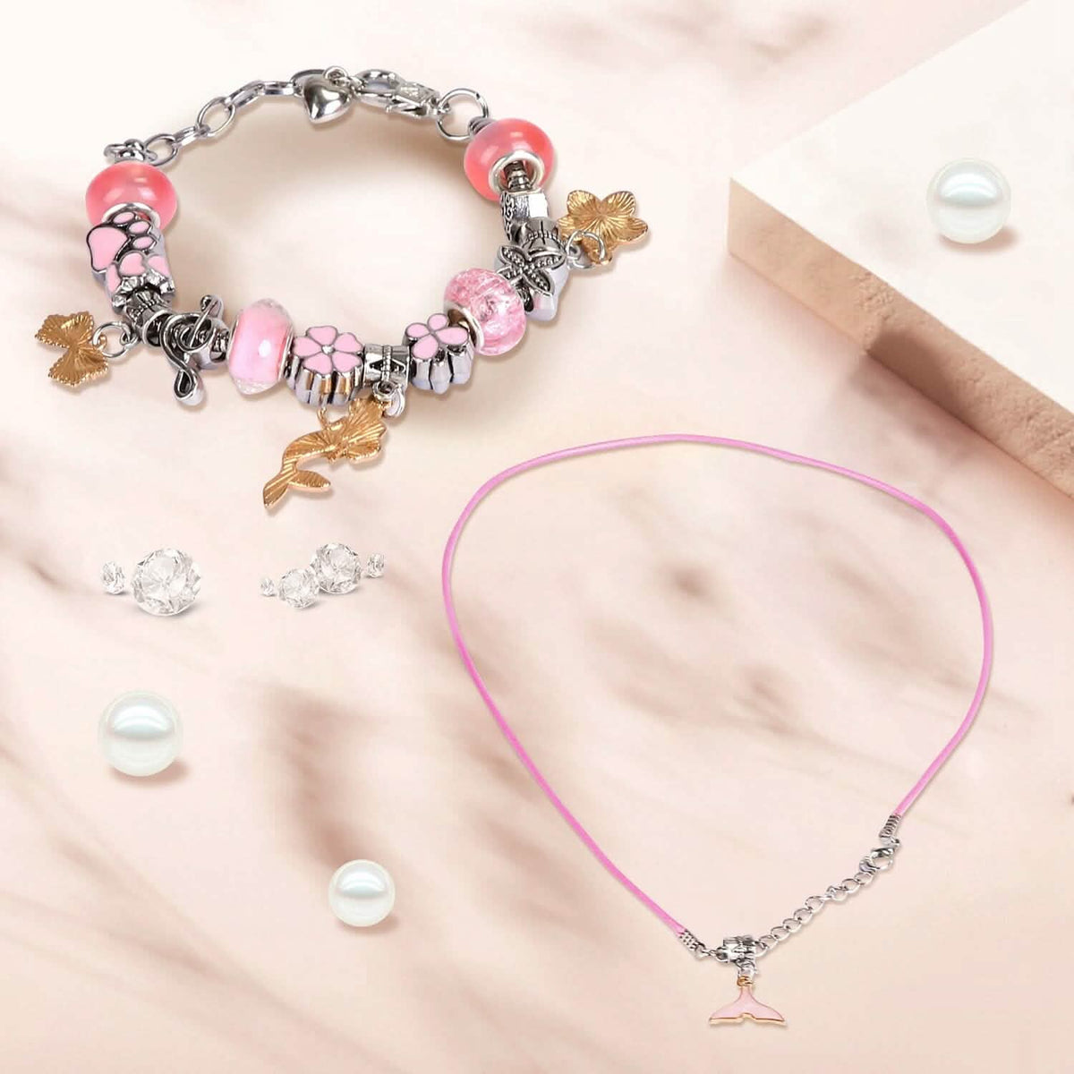 66-Pieces: Charm Bracelet Making Kit - A-1 Thread Vault