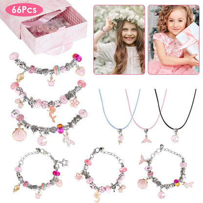 66-Pieces: Charm Bracelet Making Kit - A-1 Thread Vault