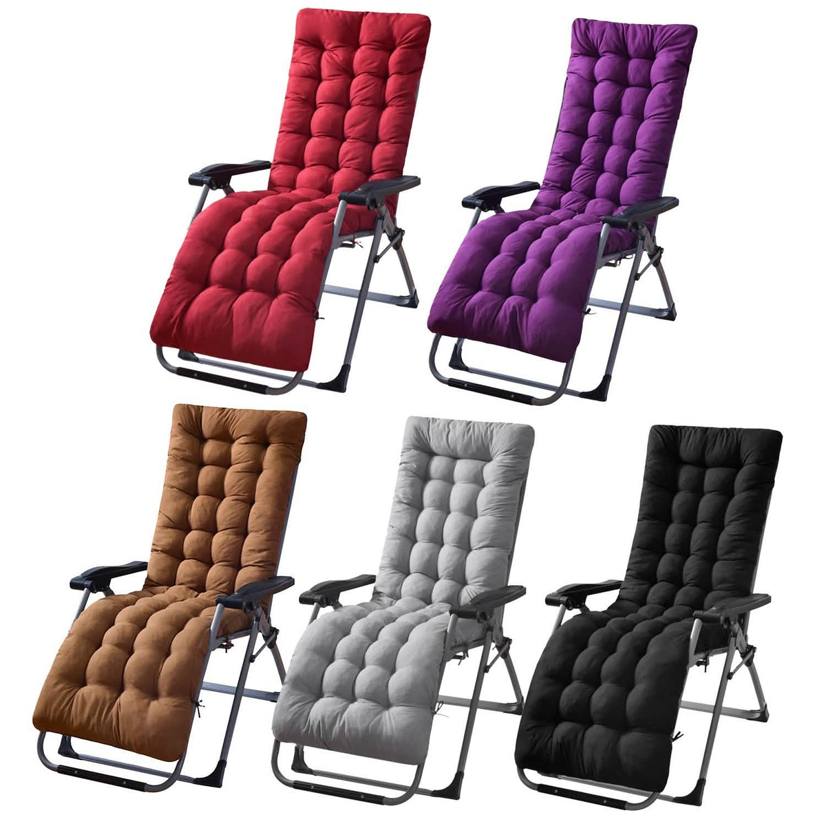 67x22in Chaise Lounger Cushion Recliner Rocking Chair Sofa - A-1 Thread Vault