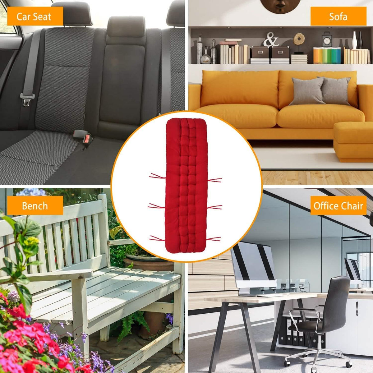 67x22in Chaise Lounger Cushion Recliner Rocking Chair Sofa - A-1 Thread Vault
