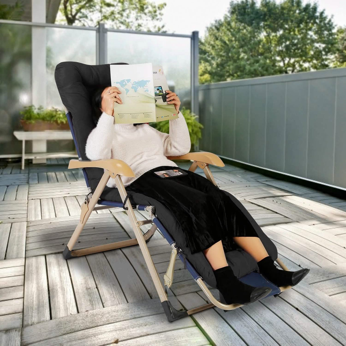 67x22in Chaise Lounger Cushion Recliner Rocking Chair Sofa - A-1 Thread Vault
