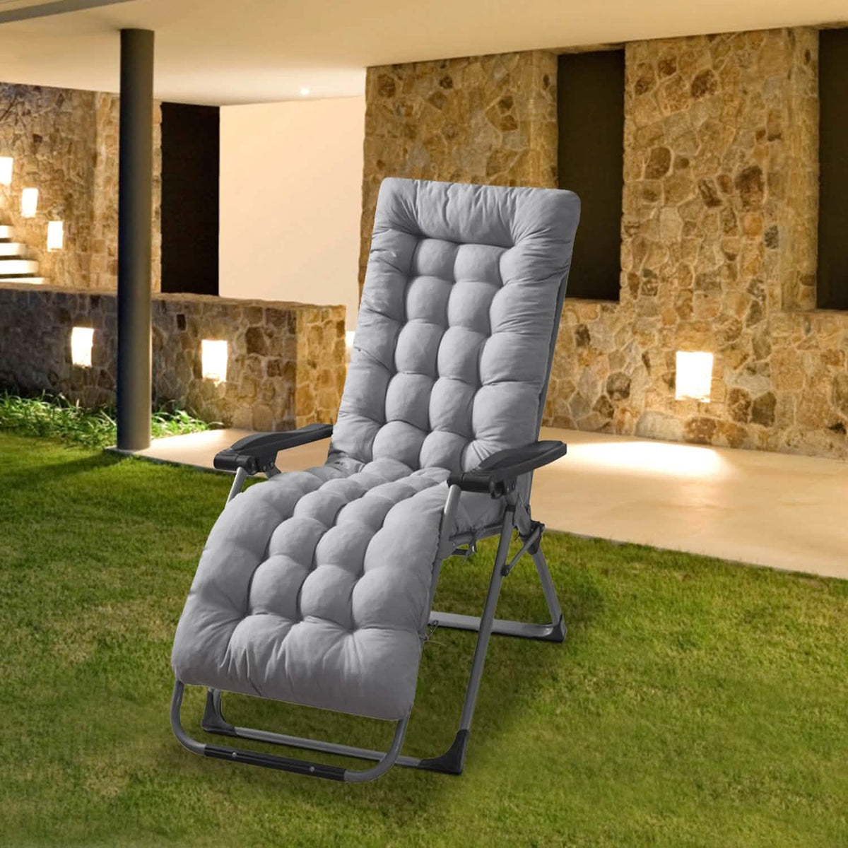 67x22in Chaise Lounger Cushion Recliner Rocking Chair Sofa - A-1 Thread Vault