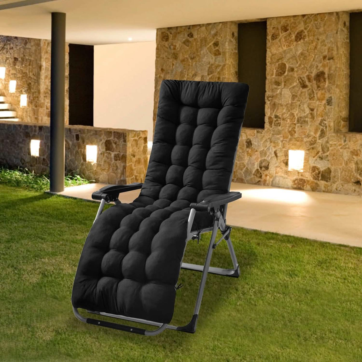 67x22in Chaise Lounger Cushion Recliner Rocking Chair Sofa - A-1 Thread Vault