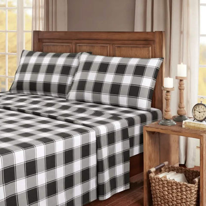 4-Piece: Kathy Ireland 100% Turkish Cotton Flannel Sheet Set - A-1 Thread Vault