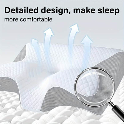 Ergonomic Memory Foam Neck Pillow – Slow Rebound, Back & Side Sleeper - A-1 Thread Vault