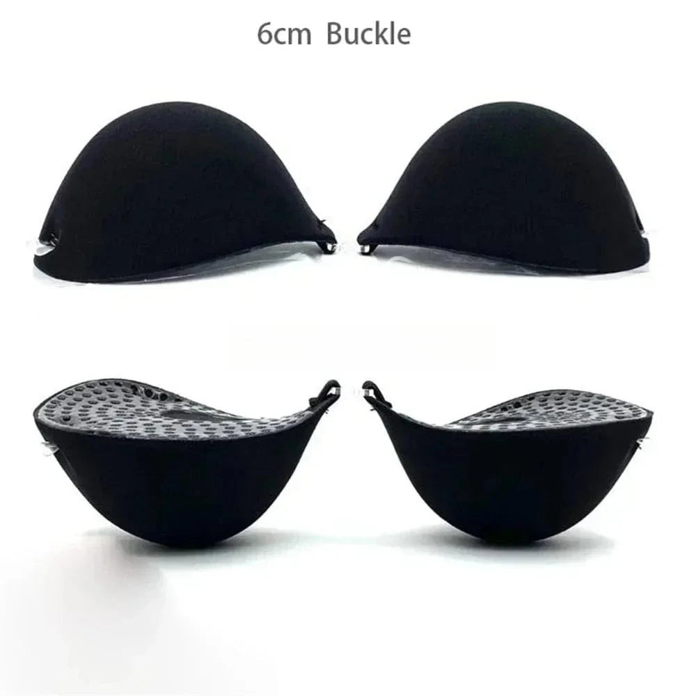 6cm Lift Silicone Adhesive Bra - Waterproof Invisible Push Up for Wedding & Backless Dresses, Natural Curve for Small Chest - A-1 Thread Vault