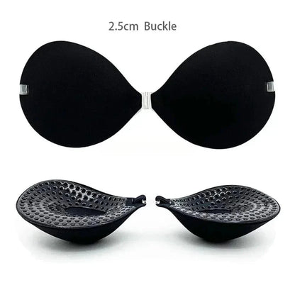 6cm Lift Silicone Adhesive Bra - Waterproof Invisible Push Up for Wedding & Backless Dresses, Natural Curve for Small Chest - A-1 Thread Vault