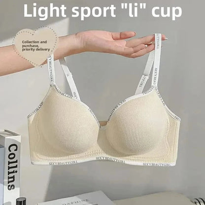 6cm Thickened Push-Up Bra for Small Chest Wireless No Steel Ring Anti-Slip Pads Seamless Invisible Adjustable Straps - A-1 Thread Vault