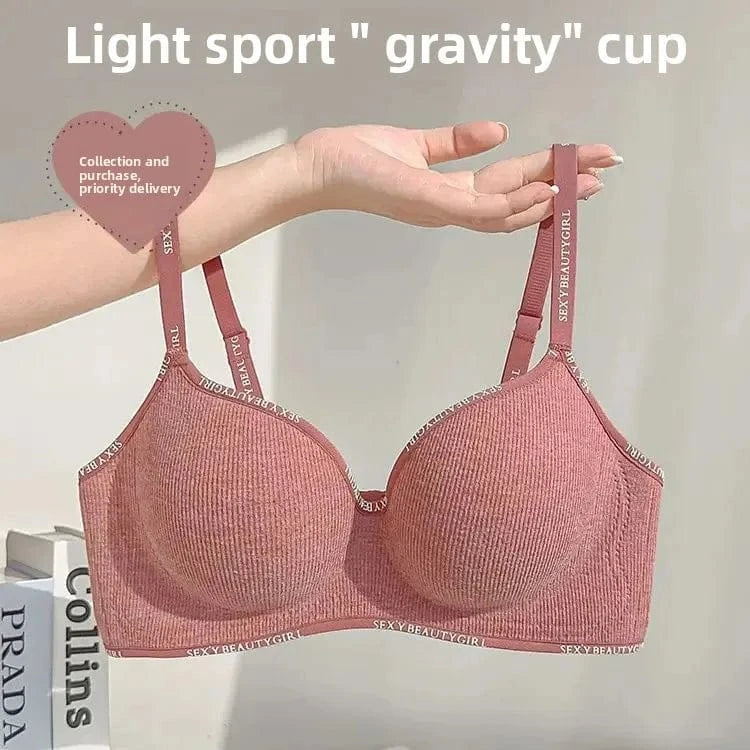 6cm Thickened Push-Up Bra for Small Chest Wireless No Steel Ring Anti-Slip Pads Seamless Invisible Adjustable Straps - A-1 Thread Vault