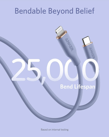 Anker <b>641</b> USB-C to Lightning Cable (Flow, Silicone)