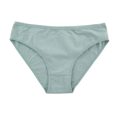 6pcs Women Panties Girl Sexy Underwear Solid Color Middle-Waisted Briefs Female Ventilation Soft Cotton Women's Underpants - A-1 Thread Vault
