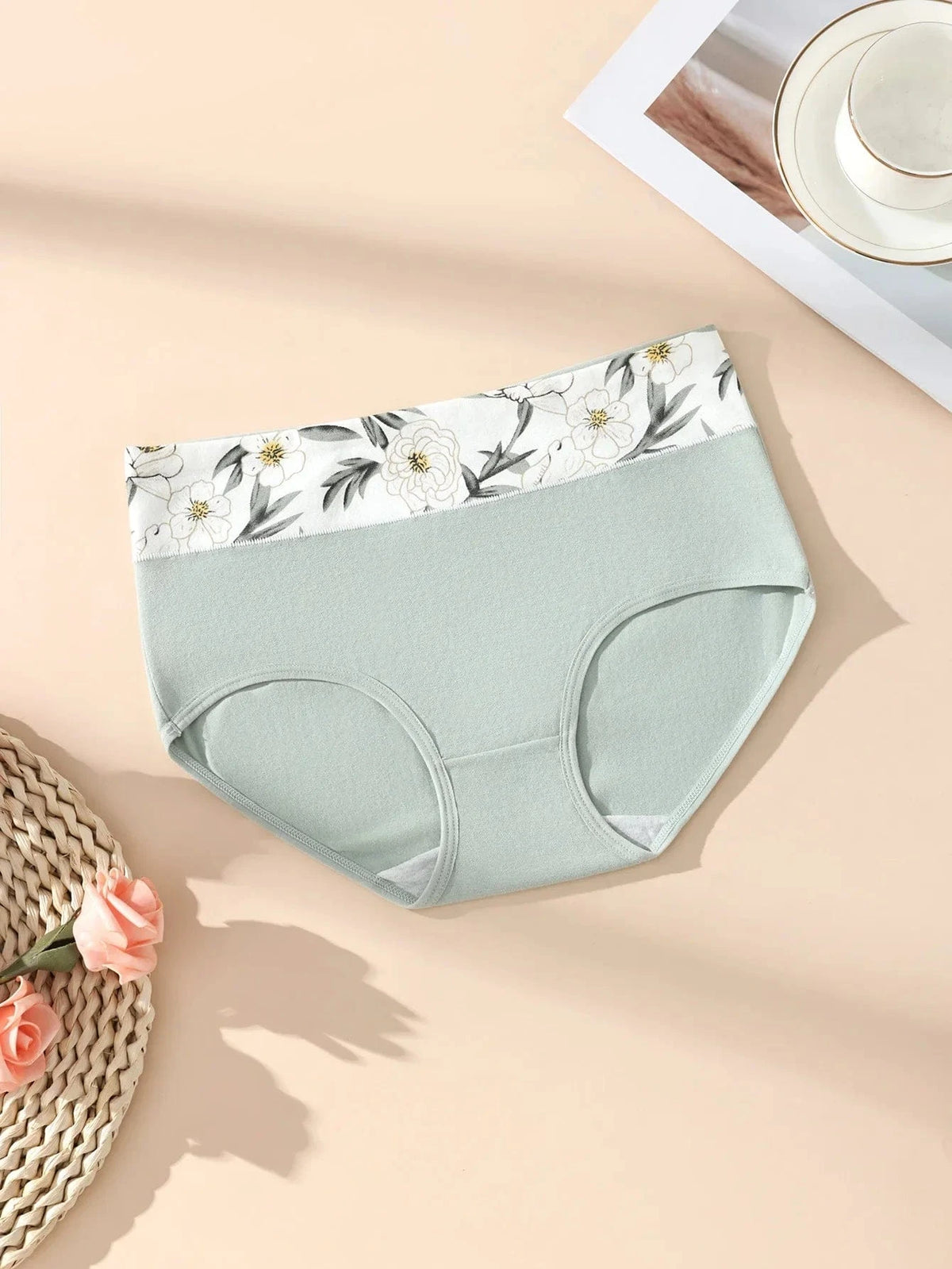 6Pcs Womens High Waist Cotton Briefs Soft Comfortable Breathable Tummy Control Butt Lift Shaping Underwear - A-1 Thread Vault