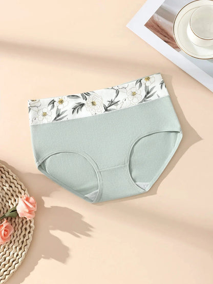 6Pcs Womens High Waist Cotton Briefs Soft Comfortable Breathable Tummy Control Butt Lift Shaping Underwear - A-1 Thread Vault