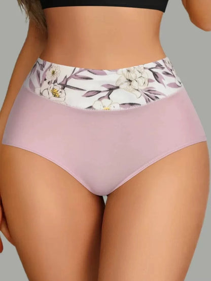 6Pcs Womens High Waist Cotton Briefs Soft Comfortable Breathable Tummy Control Butt Lift Shaping Underwear - A-1 Thread Vault