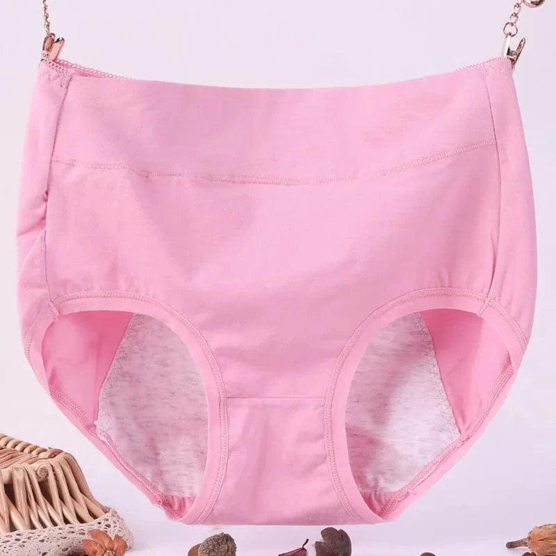 6XL 115kg Plus Size Fat Women Physiological Underwear Menstrual Leak Proof Pure Cotton High Waist Sanitary Lingerie Panties - A-1 Thread Vault