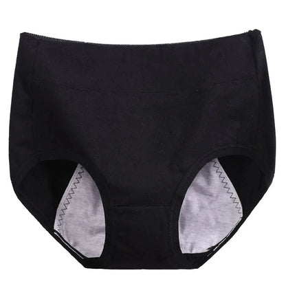 6XL 115kg Plus Size Fat Women Physiological Underwear Menstrual Leak Proof Pure Cotton High Waist Sanitary Lingerie Panties - A-1 Thread Vault