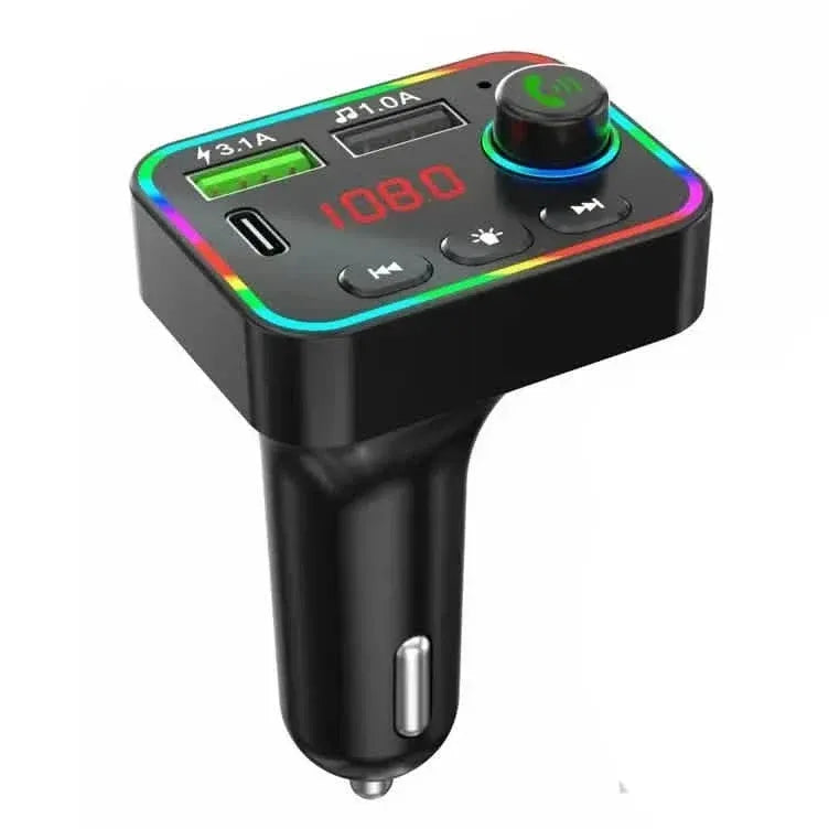 7 Color LED Backlit Light Bluetooth FM Transmitter and Dual USB Charger - A-1 Thread Vault