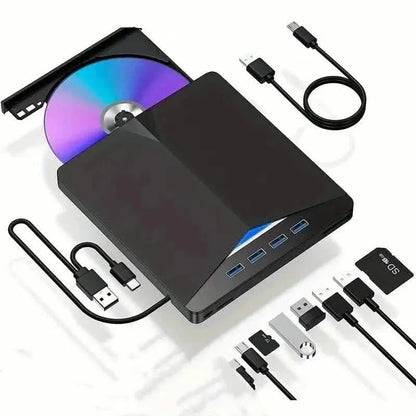 7-In-1 Portable External CD/DVD Drive - A-1 Thread Vault