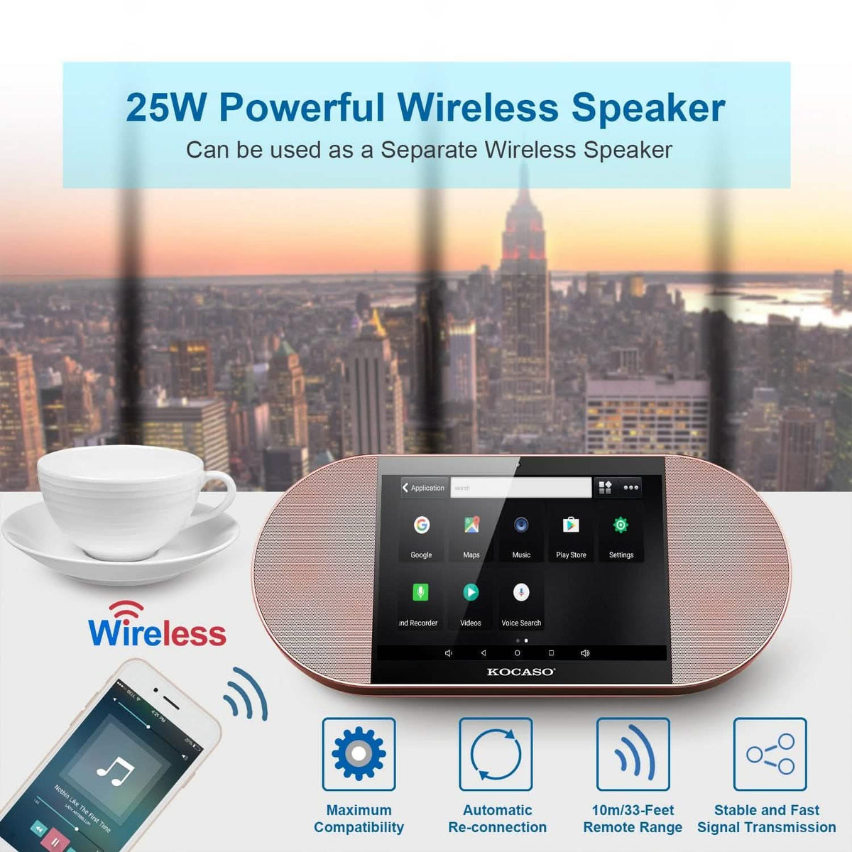 7-Inch Touch Screen Android Tablet PC with Wireless Speaker - A-1 Thread Vault