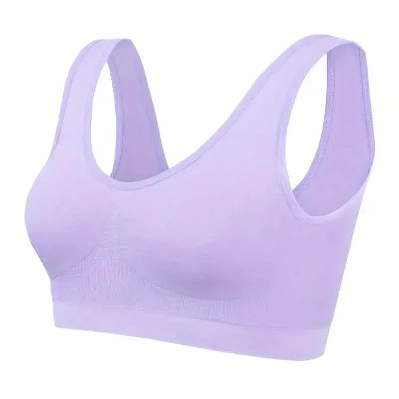 7-Pack: Solid Seamless Bra, Comfy Breathable Sporty Bra for Women's Lingerie & Underwear - A-1 Thread Vault