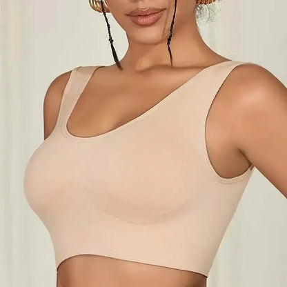 7-Pack: Solid Seamless Bra, Comfy Breathable Sporty Bra for Women's Lingerie & Underwear - A-1 Thread Vault