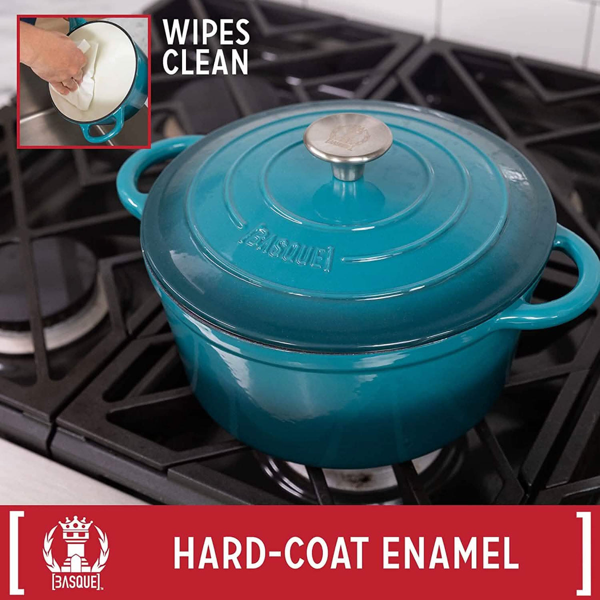 7-Piece: Basque Enameled Cast Iron Cookware Set - A-1 Thread Vault