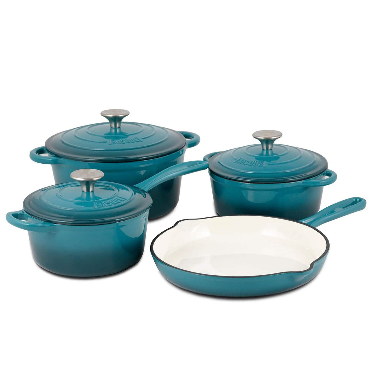 7-Piece Set: Basque Enameled Cast Iron Cookware Set - A-1 Thread Vault