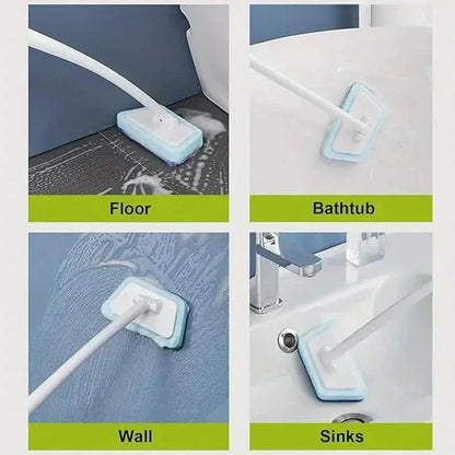 7-Piece Set: Detachable Cleaning Brush with 7 Sponges for Bathtub, Tile, Floor & Window - A-1 Thread Vault