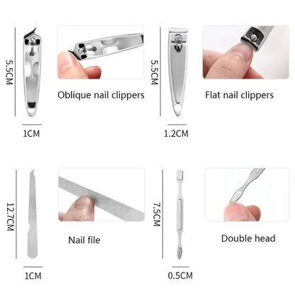 7-Piece Set: Stainless Steel Portable Nail Clipper Tool Set - A-1 Thread Vault