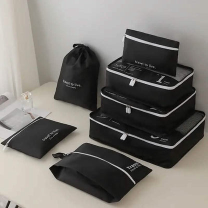 7-Piece: Travel Packaging Cube Bags - A-1 Thread Vault