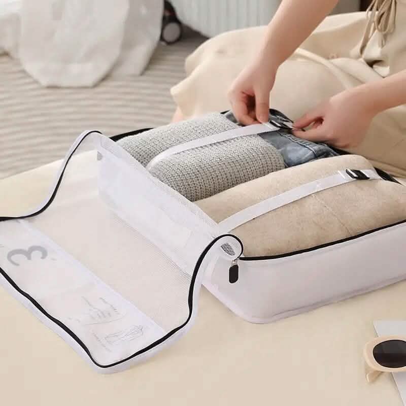 7-Piece: Travel Packaging Cube Bags - A-1 Thread Vault