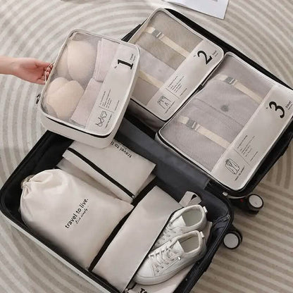 7-Piece: Travel Packaging Cube Bags - A-1 Thread Vault
