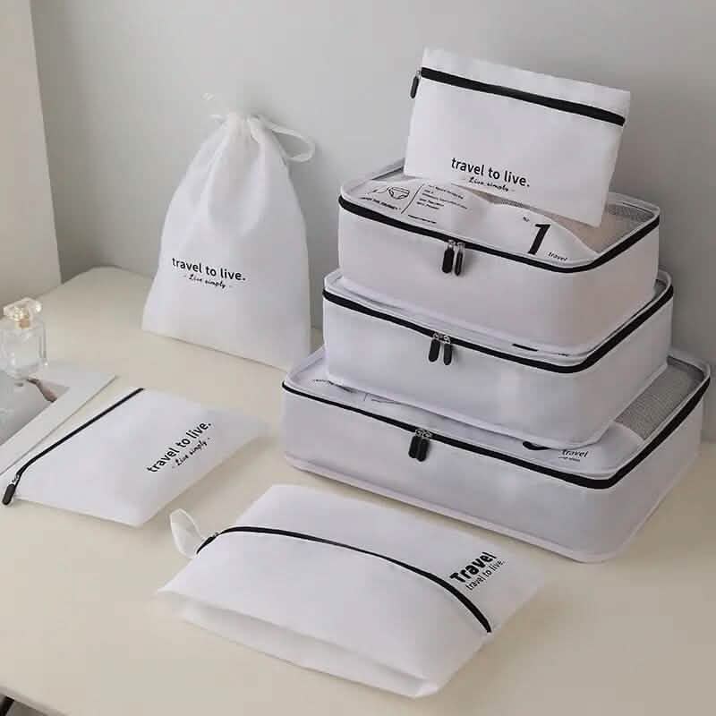 7-Piece: Travel Packaging Cube Bags - A-1 Thread Vault