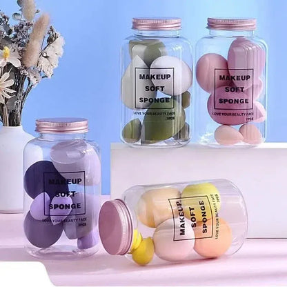 7-Pieces Set: Puff Teardrop Blender Foundation Sponge Set - A-1 Thread Vault