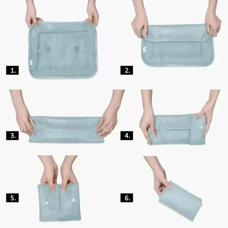 7-Pieces: Travel Luggage Packing Organizers Set - A-1 Thread Vault